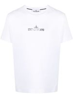 Stone Island t-shirt en coton à logo imprimé - Blanc