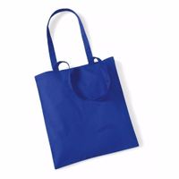 Tote bag katoenen tasje kobaltblauw 42 x 38 cm