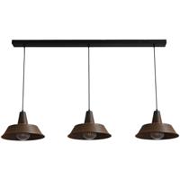 Masterlight Stoere roest eetkamer lamp Industria 3x35 roestbruin 3-lichts 2546-25-25-S-130-3 - thumbnail