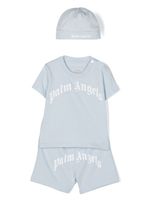 Palm Angels Kids trousseau de naissance à logo imprimé - Bleu