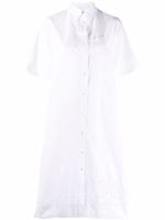 P.A.R.O.S.H. robe-chemise à broderie anglaise - Blanc