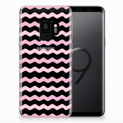 Samsung Galaxy S9 TPU bumper Waves Roze Samsung Galaxy S9 TPU bumper Waves Roze