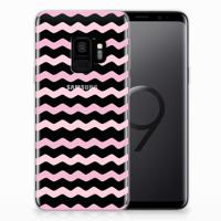 Samsung Galaxy S9 TPU bumper Waves Roze