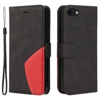 Bi-Color Series iPhone 7/8/SE (2020)/SE (2022) Wallet Case - Zwart - thumbnail