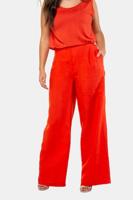 Ulla Popken Broek, wijd gesneden, 2 strookzakken, linnen - Grote Maten