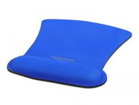 Delock 12699 Ergonomische muismat met polssteun blauw 255 x 207 mm - thumbnail