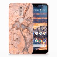 Nokia 4.2 TPU Siliconen Hoesje Marmer Oranje