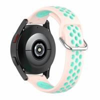 By Qubix - Siliconen sportbandje met gesp - Roze + turquoise - Compatible met Garmin Vivoactive 6 / Vivoactive 5 / Vivoactive 3 - Compatible Garmin bandje
