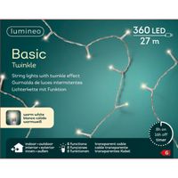 Lumineo kerstverlichting - 27 m - warm wit - 360 leds - lichtsnoer   -