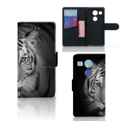 LG Nexus 5X Telefoonhoesje met Pasjes Tijger