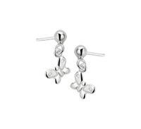 TFT Oorhangers Vlinder Zilver Gerhodineerd Glanzend 17 mm x 9 mm - thumbnail