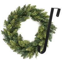 Kerstkrans/dennenkrans - groen - incl. hanger 37,5 cm - D40 cm - kunststof