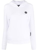 Plein Sport hoodie en coton à logo imprimé - Blanc