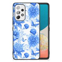 Bloemen Hoesje voor Samsung Galaxy A53 Flowers Blue - thumbnail