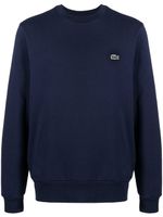 Lacoste sweat en coton à patch logo - Bleu