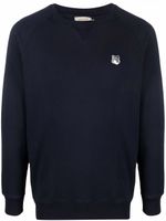 Maison Kitsuné sweat à patch logo - Bleu - thumbnail