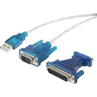 Renkforce USB 1.1 Adapter [1x D-sub stekker 9-polig, D-sub stekker 25-polig - 1x USB 1.1 stekker A] 40.00 cm Vergulde s