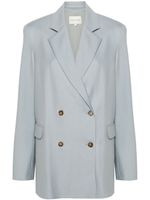 Loulou Studio blazer en laine vierge à boutonnière croisée - Bleu