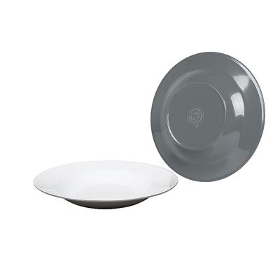 Bo-Camp - Diep bord - 100% Melamine - Ø 21,5 cm - Two-Tone grijs