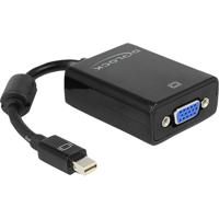 DeLOCK 65256 video kabel adapter 0,18 m Mini DisplayPort VGA (D-Sub) Zwart - thumbnail