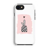 Zwart-wit cactus: iPhone 8 Tough Case - thumbnail