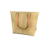 Damestas shopper Sol Waxed Canvas Sand - cognac