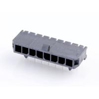 Molex 436500800 Male header, inbouw (standaard) Totaal aantal polen: 8 Rastermaat: 3 mm Inhoud: 1 stuk(s) Tray - thumbnail