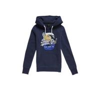 Superdry hoodie met printopdruk en borduursels donkerblauw
