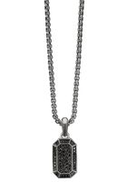 David Yurman pendentif 14 mm serti de diamant - Argent