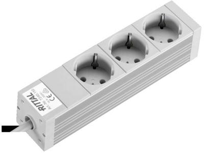 Rittal DK 7240.110 Stekkerdoos Drievoudig Aluminium 1 stuk(s)