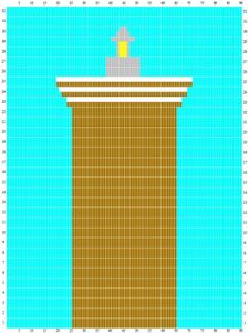 Sunarts doe het zelf pakket model Vuurtoren Ouddorp 90 x 210 cm artikelnummer D314