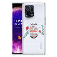 OPPO Find X5 Telefoonhoesje met Naam Boho Summer