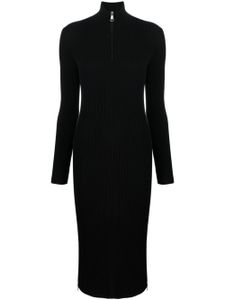 Moncler robe mi-longue à fermeture zippée - Noir