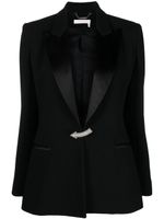 Chloé blazer en laine à détail de broche - Noir - thumbnail