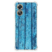 OPPO A17 Stevig Telefoonhoesje Wood Blue - thumbnail