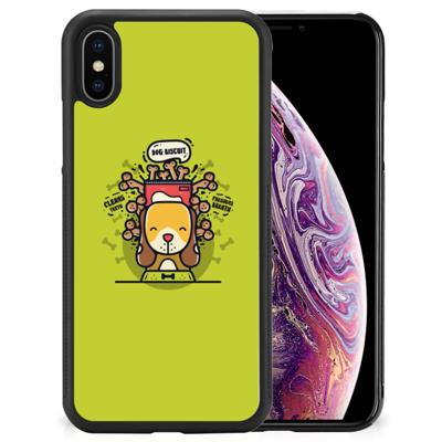 Apple iPhone Xs Max Bumper Hoesje Doggy Biscuit