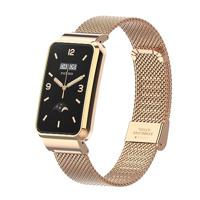By Qubix - Milanese bandje met case - Champagne goud - Xiaomi Smart band 7 Pro