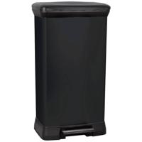 Curver Deco bin metalics 246364 Afvalbak 50 l (b x h x d) 390 x 720 x 290 mm Zwart 1 stuk(s) - thumbnail