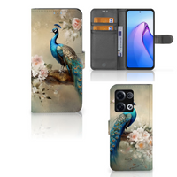 Telefoonhoesje met Pasjes voor OPPO Reno8 Pro Vintage Pauwen - thumbnail