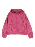 Moncler Enfant logo-print zip-up hooded jacket - Rose