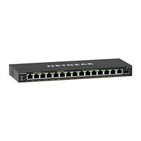 NETGEAR Krachtige PoE+ Gigabit Ethernet Plus-switch met 16 poorten (231 W) met 1 SFP-poort (GS316EPP)