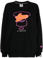 AAPE BY *A BATHING APE® sweat en coton à logo brodé - Noir - thumbnail