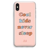 Cool Kids Never Sleep: iPhone XS Max Transparant Hoesje