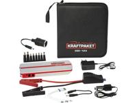 Dino KRAFTPAKET Snelstartsysteem 136102 Starthulpstroom: 300 A 2x 12V-uitgang, 2x USB-contact, Verpolings- en elektronicabescherming, SOS signaallamp,