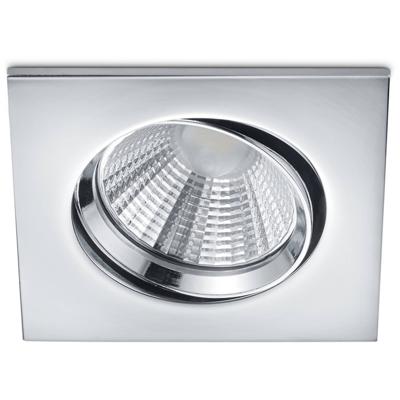 LED Spot - Inbouwspot - Trion Paniro - Vierkant 5W - Dimbaar - Warm Wit 3000K - Mat Chroom - Aluminium - 80mm LED Spot - Inbouwspot - Trion Paniro - Vierkant 5W - Dimbaar - Warm Wit 3000K - Mat Chroom - Aluminium - 80mm
