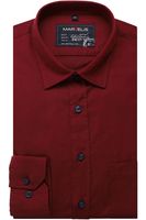 Marvelis Casual Modern Fit Overhemd rood, Effen - thumbnail