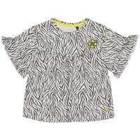 Quapi Meisjes t-shirt - Meri - AOP zwart zebra - thumbnail