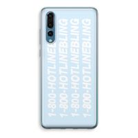 Hotline bling blue: Huawei P20 Pro Transparant Hoesje - thumbnail