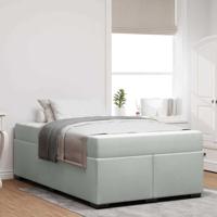 vidaXL Compleet Bed Met Moderne Slaapkamer Schuimmatras Voor Comfortabele Gastenkamer - Eenvoudig Design Van Multiplex En Fluweel