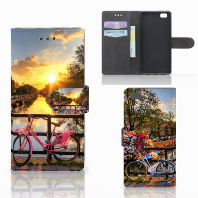 Huawei Ascend P8 Lite Flip Cover Amsterdamse Grachten Huawei Ascend P8 Lite Flip Cover Amsterdamse Grachten